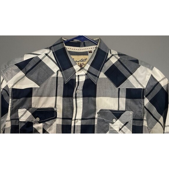 Costal Mens Multicolor Long Sleeve Pearl Snap Western Button Front Shirt Sz Lrg - Picture 2 of 7